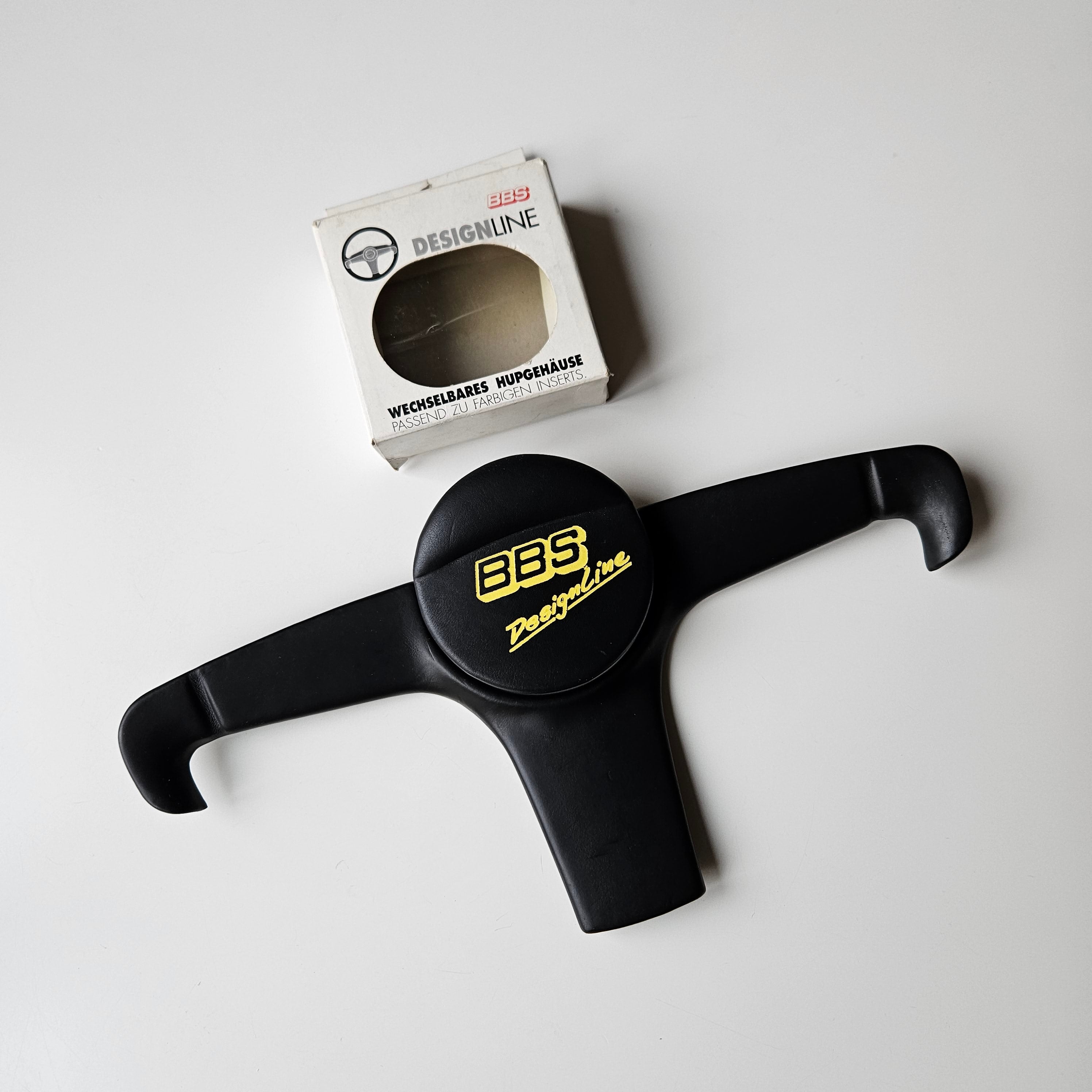 BBS Yellow/Black Designline Steering Wheel Insert + Horn Push Button