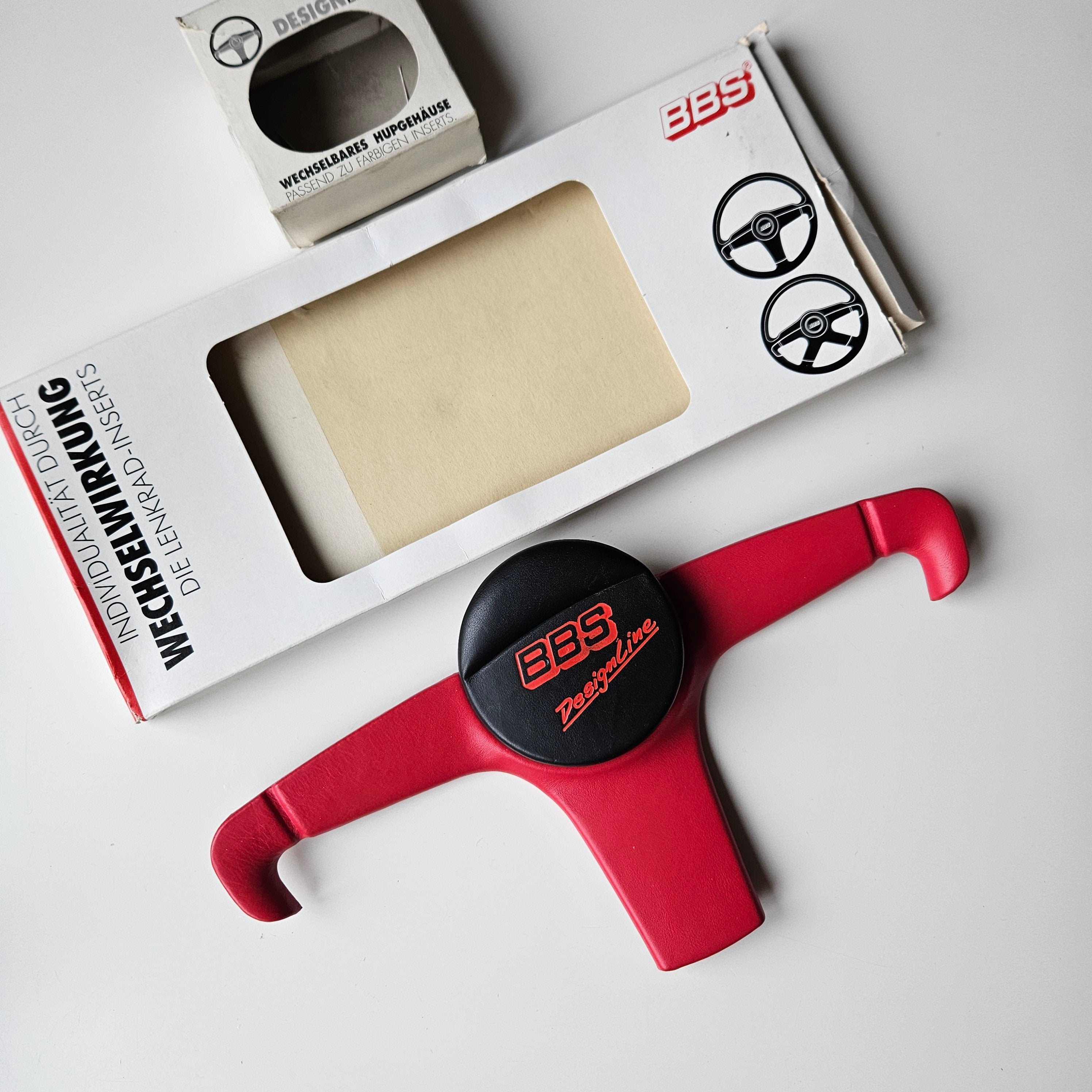 BBS Red Designline Steering Wheel Insert + Horn Push Button Best VW Parts