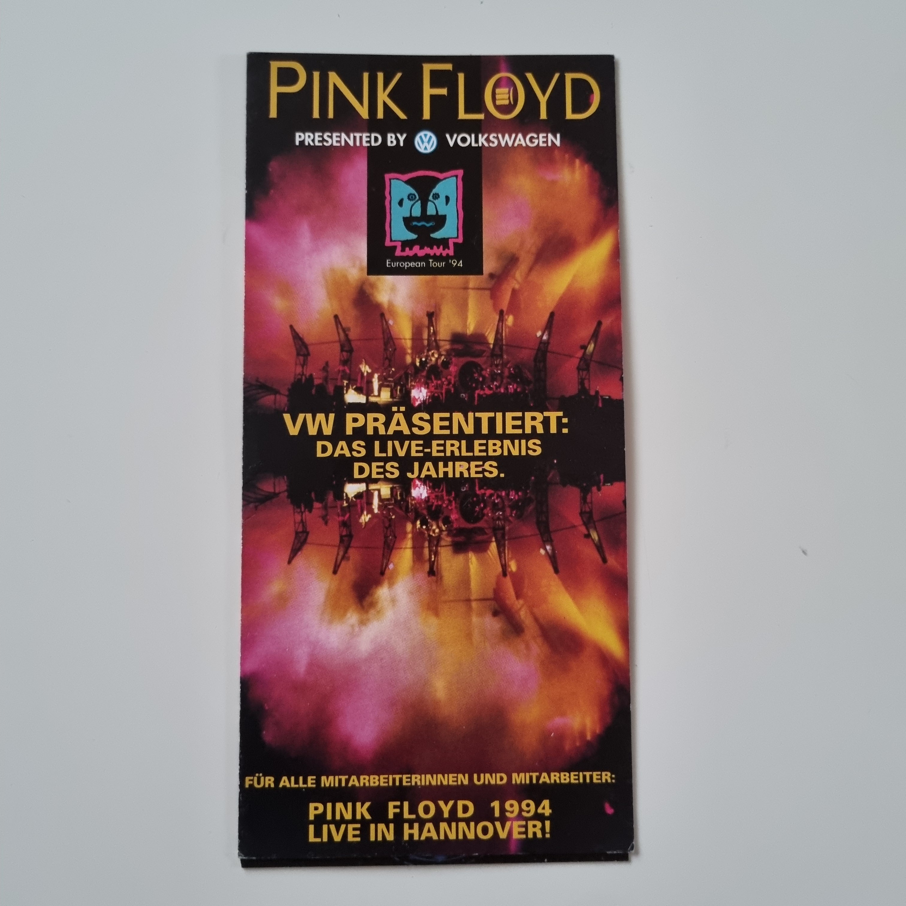 VW Pink Floyd Concert Tour Brochure – Best VW Parts