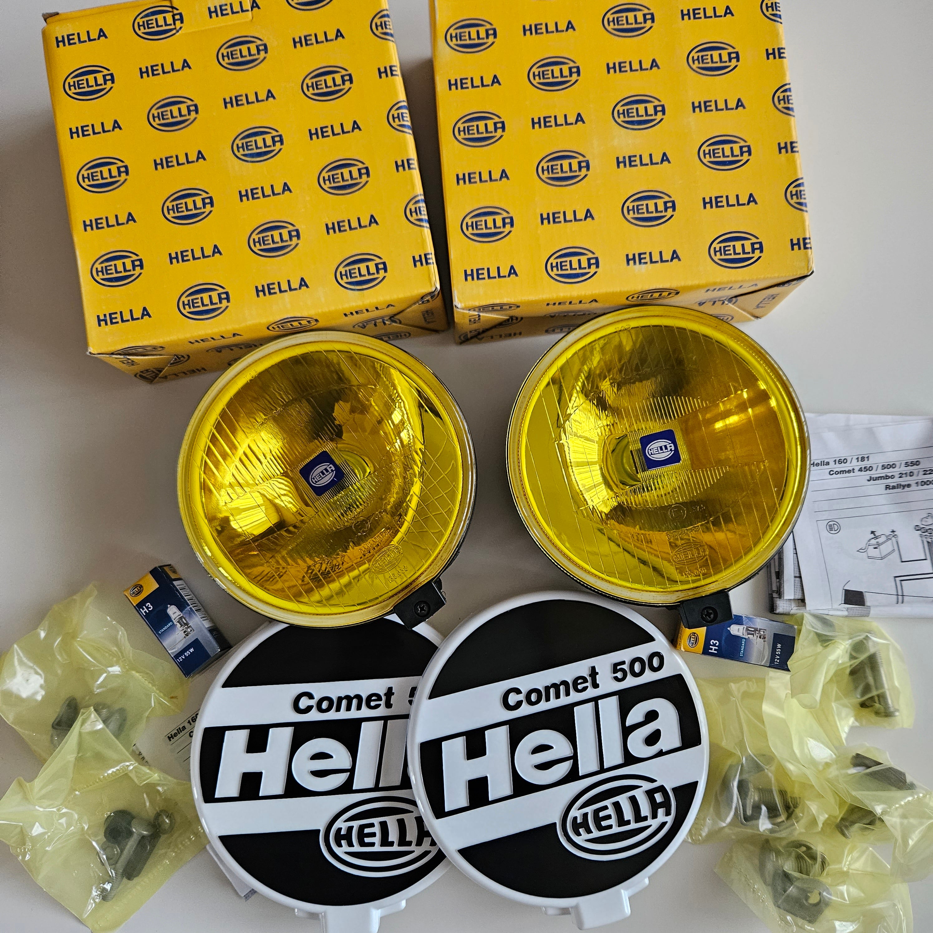 HELLA 358116991 Yellow Stone Shield for comet 500 value Fit LED