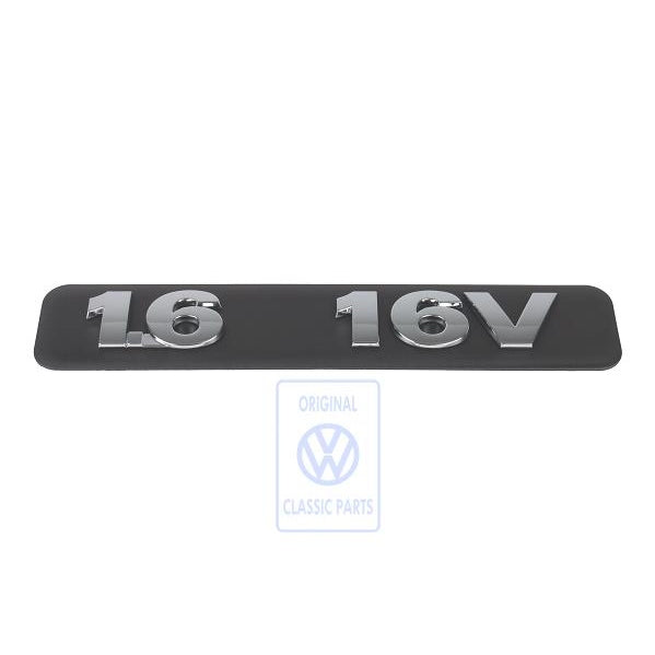 1.6 16V Engine Cover Badge Golf/Jetta Mk4