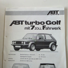 Load image into Gallery viewer, Golf Mk1 ABT Edition Brochure

