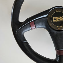 Load image into Gallery viewer, BBS Three Spoke Leather Steering Wheel
