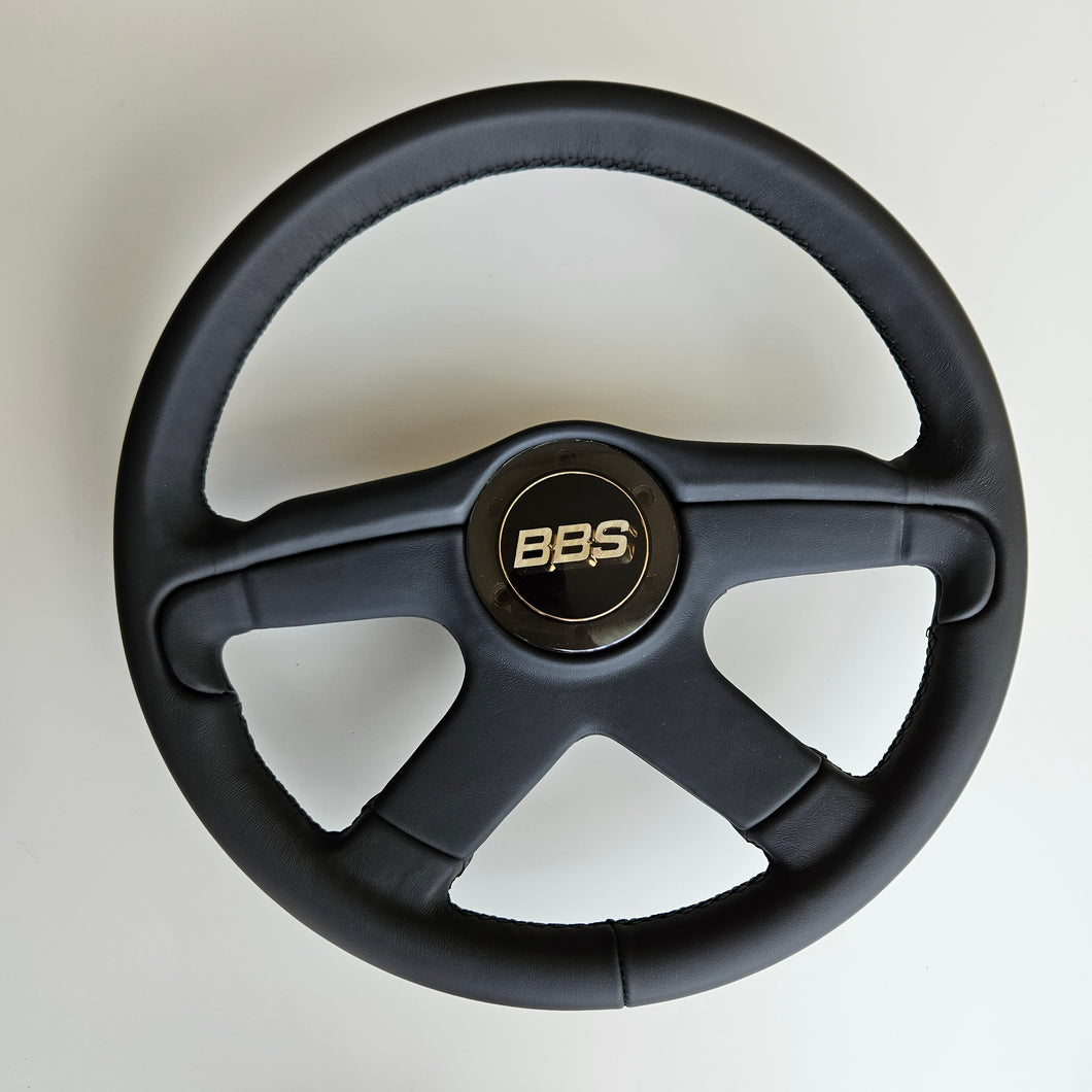 BBS Four Spoke Black Leather Steering Wheel – Best VW Parts