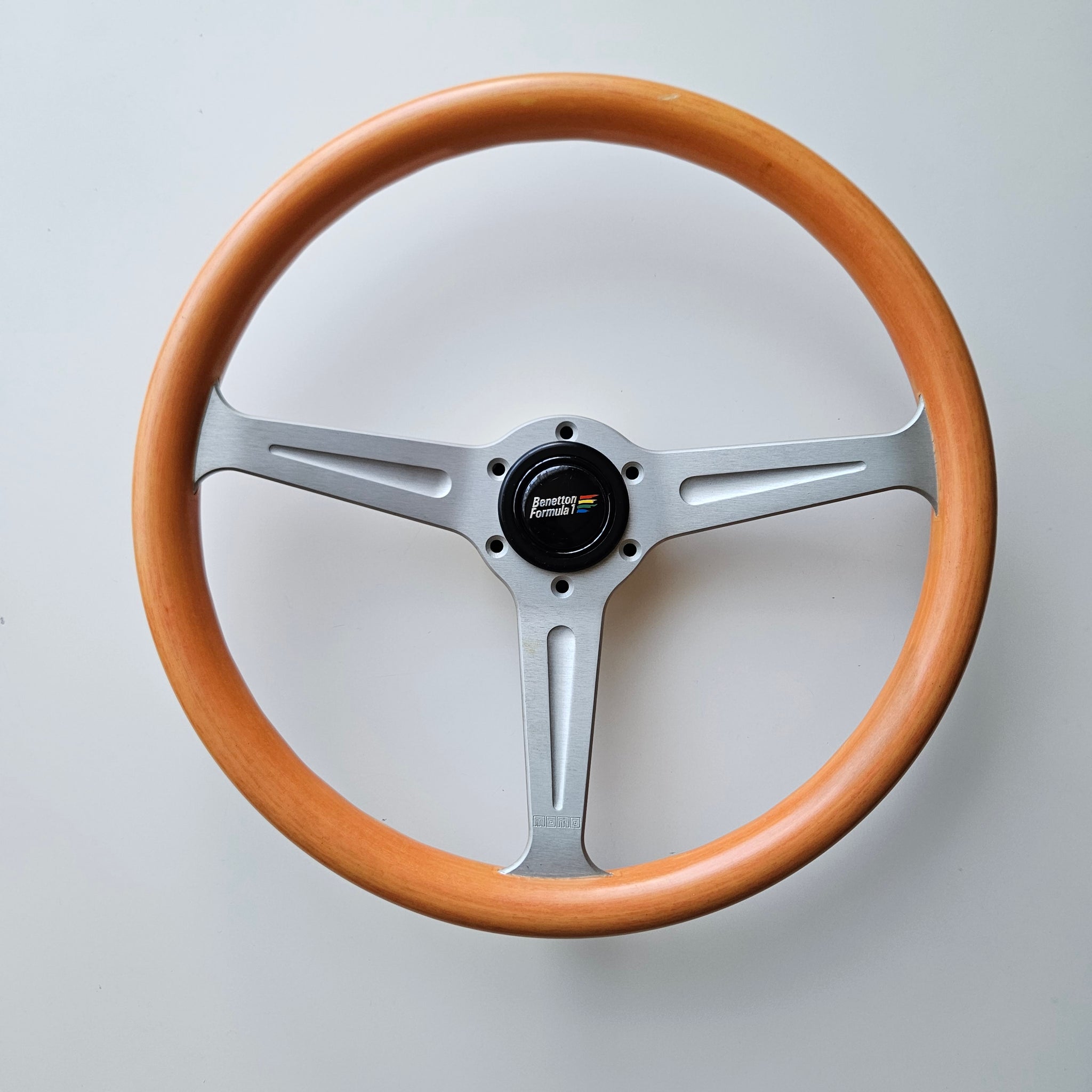 Momo Benetton F1 Fashion Orange Woodgrain Steering Wheel – Best VW