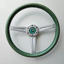 Load image into Gallery viewer, Momo Benetton F1 Fashion Green Woodgrain Steering Wheel
