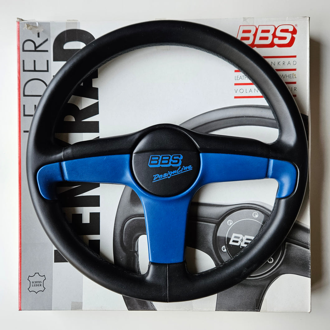 BBS Blue Designline Three Spoke Steering Wheel