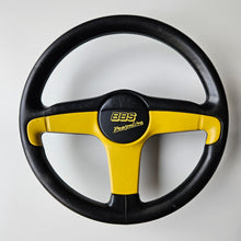 Load image into Gallery viewer, BBS Yellow Designline Three Spoke Steering Wheel

