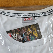 Load image into Gallery viewer, 50 Years Of BBS Motorsport T-Shirt (Womans Size M)
