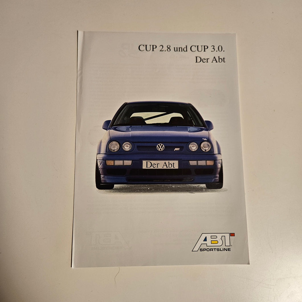 Golf Mk3 ABT 2.8 And 3.0 Cup Brochure