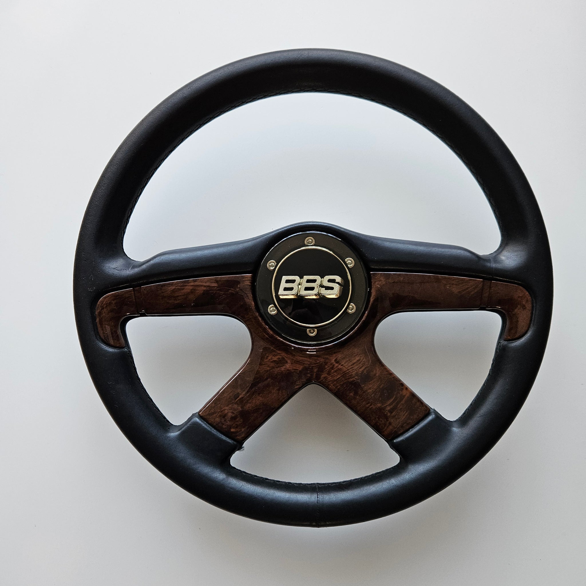 BBS ステアリングホイール ウッドレザー 値引きセール】☆希少品 BBS ステアリング ウッド&レザー（ボス