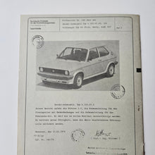 Load image into Gallery viewer, Zender Tuning Polo Mk1 Paperwork
