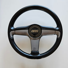 Load image into Gallery viewer, Leather BBS Three Spoke Steering Wheel
