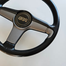 Load image into Gallery viewer, Leather BBS Three Spoke Steering Wheel
