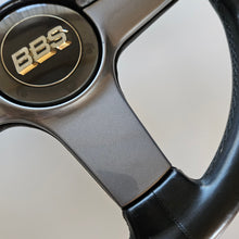 Load image into Gallery viewer, Leather BBS Three Spoke Steering Wheel
