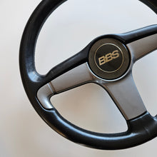 Load image into Gallery viewer, Leather BBS Three Spoke Steering Wheel
