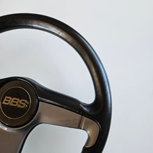 Load image into Gallery viewer, Leather BBS Three Spoke Steering Wheel
