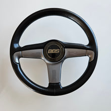 Load image into Gallery viewer, Leather BBS Three Spoke Steering Wheel
