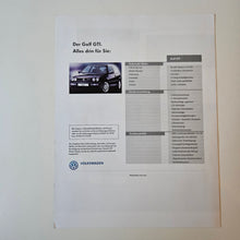 Load image into Gallery viewer, Golf Mk3 GTI Brochure
