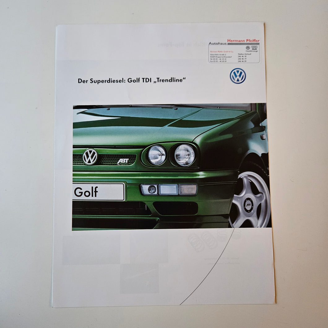 Golf Mk3 TDI Trendline Brochure