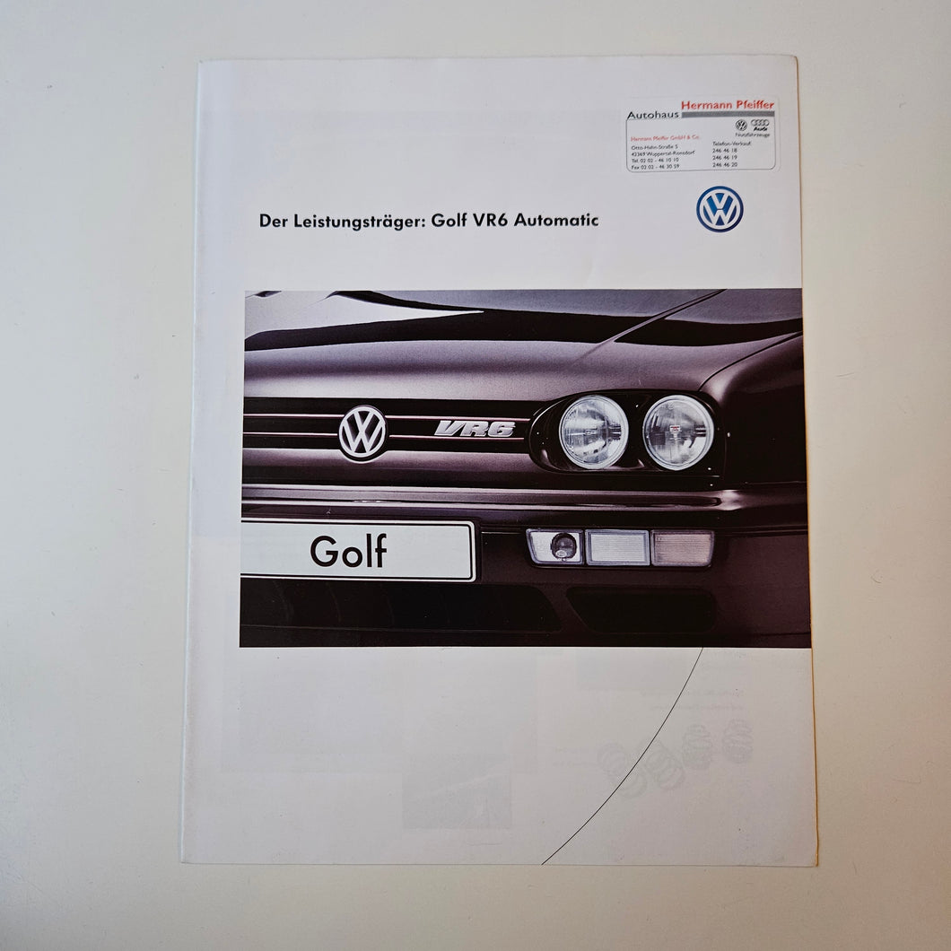 Golf Mk3 VR6 Automatic Brochure