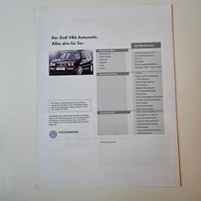 Load image into Gallery viewer, Golf Mk3 VR6 Automatic Brochure
