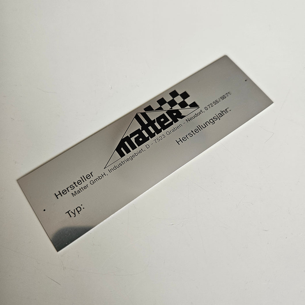 Matter Strut Bar Metal Badge