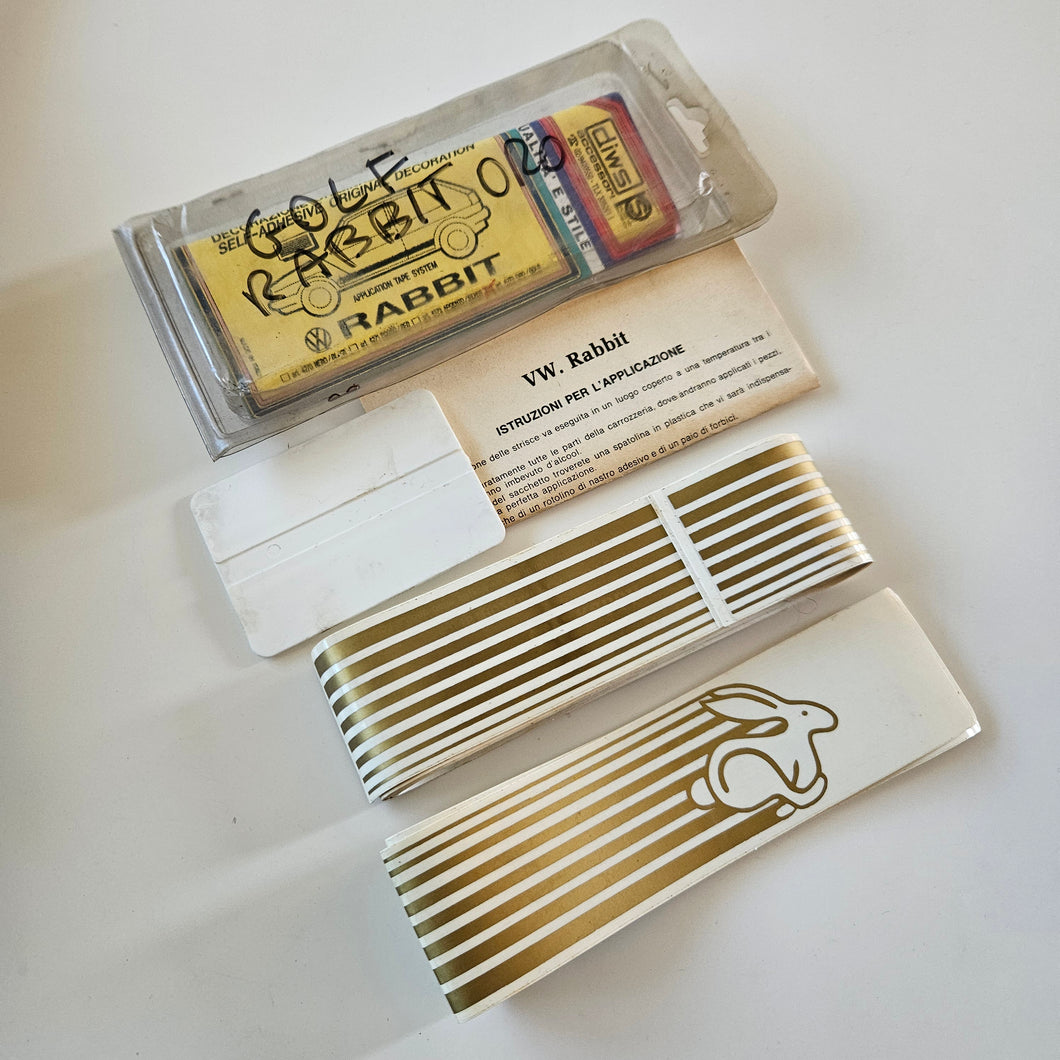 Rabbit Side Stripe Decal Set Golf Mk1 (Gold)