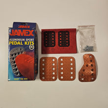 Load image into Gallery viewer, Red JAMEX Motorsport Alu Pedal Set
