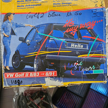 Load image into Gallery viewer, Blue Hella Magic Colors Tail Light Set Golf Mk2
