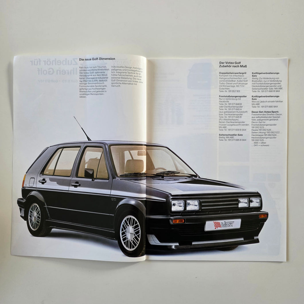 Golf Mk2 GTI 16V Votex Brochure
