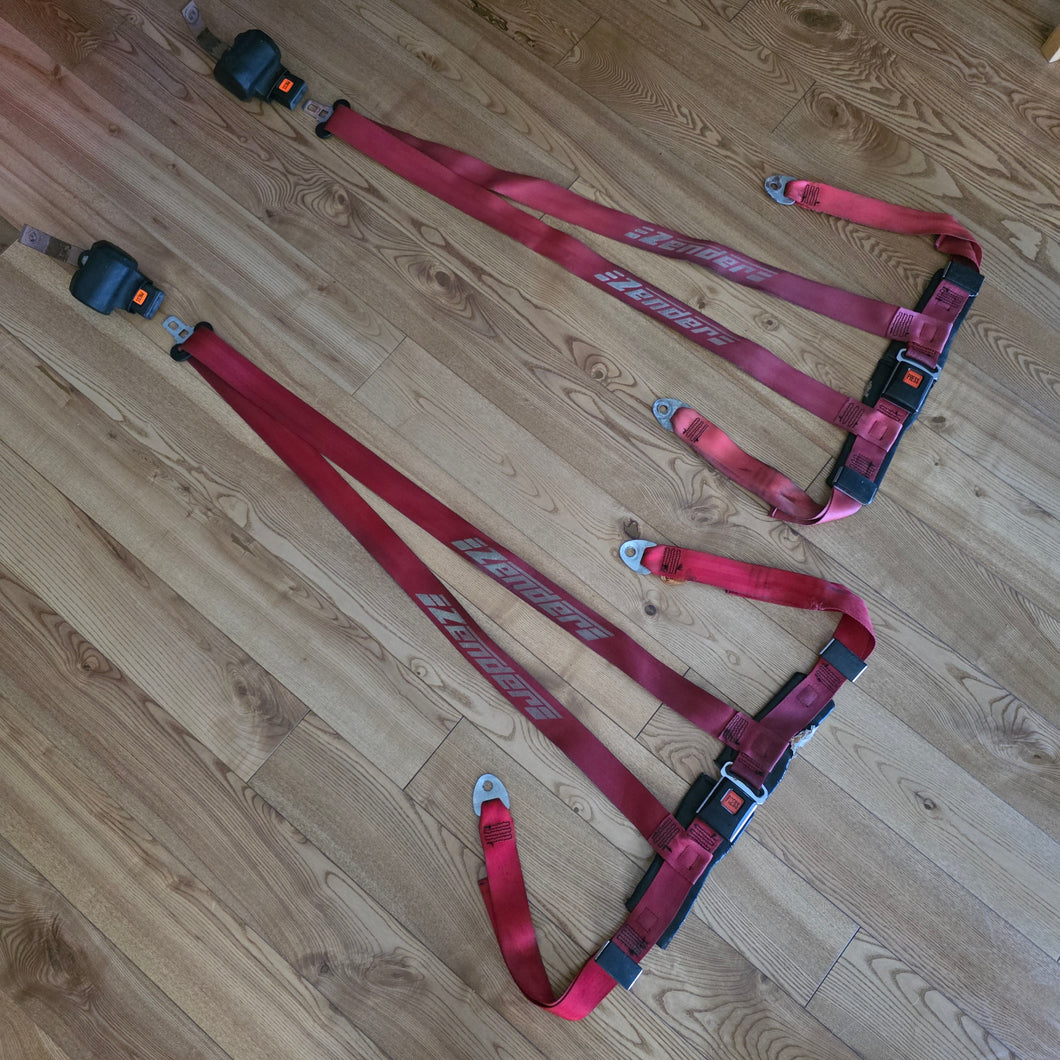 Red Zender Tuning Seat Belt Set