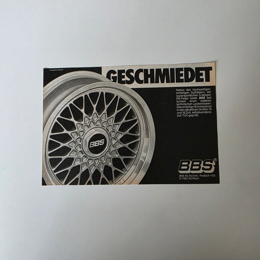 BBS Wheels Ad Poster