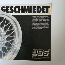 Load image into Gallery viewer, BBS Wheels Ad Poster
