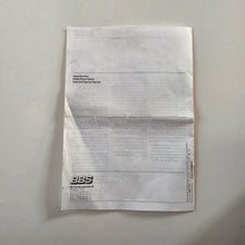Load image into Gallery viewer, BBS Steering Wheel Paperwork
