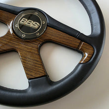 Load image into Gallery viewer, BBS "Zebrano Wood" Four Spoke Spoke Steering Wheel
