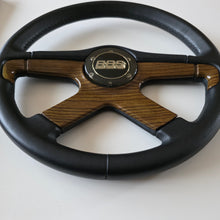 Load image into Gallery viewer, BBS "Zebrano Wood" Four Spoke Spoke Steering Wheel
