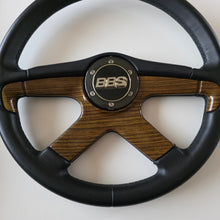 Load image into Gallery viewer, BBS "Zebrano Wood" Four Spoke Spoke Steering Wheel
