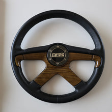 Load image into Gallery viewer, BBS "Zebrano Wood" Four Spoke Spoke Steering Wheel
