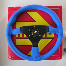 Load image into Gallery viewer, Blue Momo Suede Steering Wheel
