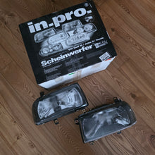 Load image into Gallery viewer, Smoked In.Pro E-Code Headlight Set Vento/Jetta Mk3
