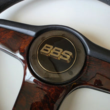 Load image into Gallery viewer, BBS "Briar Wood" Three Spoke Spoke Steering Wheel
