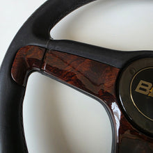 Load image into Gallery viewer, BBS "Briar Wood" Three Spoke Spoke Steering Wheel
