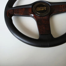 Load image into Gallery viewer, BBS "Briar Wood" Three Spoke Spoke Steering Wheel
