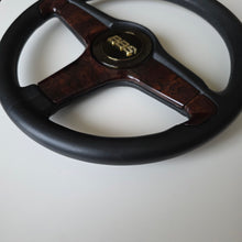 Load image into Gallery viewer, BBS "Briar Wood" Three Spoke Spoke Steering Wheel
