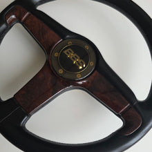 Load image into Gallery viewer, BBS "Briar Wood" Three Spoke Spoke Steering Wheel
