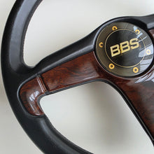 Load image into Gallery viewer, BBS "Briar Wood" Three Spoke Spoke Steering Wheel
