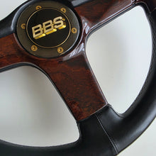 Load image into Gallery viewer, BBS "Briar Wood" Three Spoke Spoke Steering Wheel
