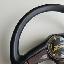 Load image into Gallery viewer, BBS "Briar Wood" Three Spoke Spoke Steering Wheel
