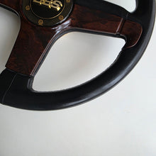 Load image into Gallery viewer, BBS "Briar Wood" Three Spoke Spoke Steering Wheel
